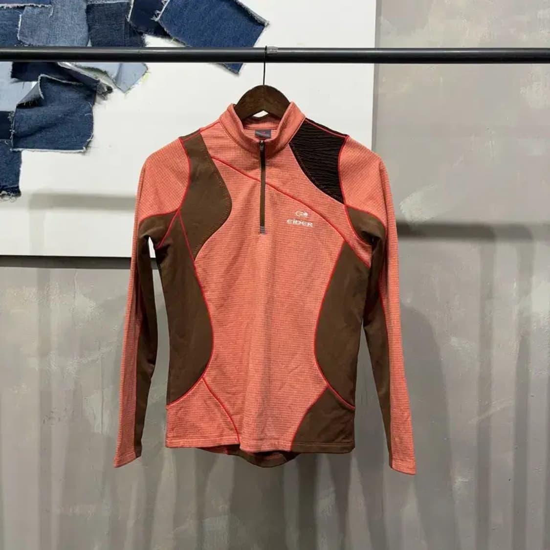 (95) 아이더 여성 등산 반집업 기모 기능성 긴팔 티 상품이미지1