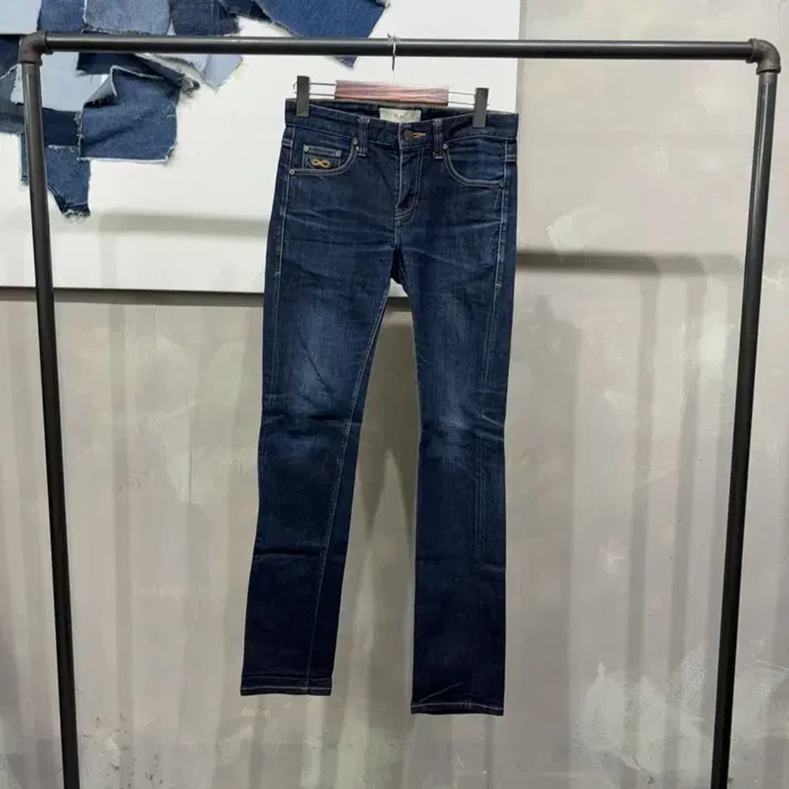 (29인치) 플랙진 캐주얼 스판 진청바지 데님팬츠 상품이미지1