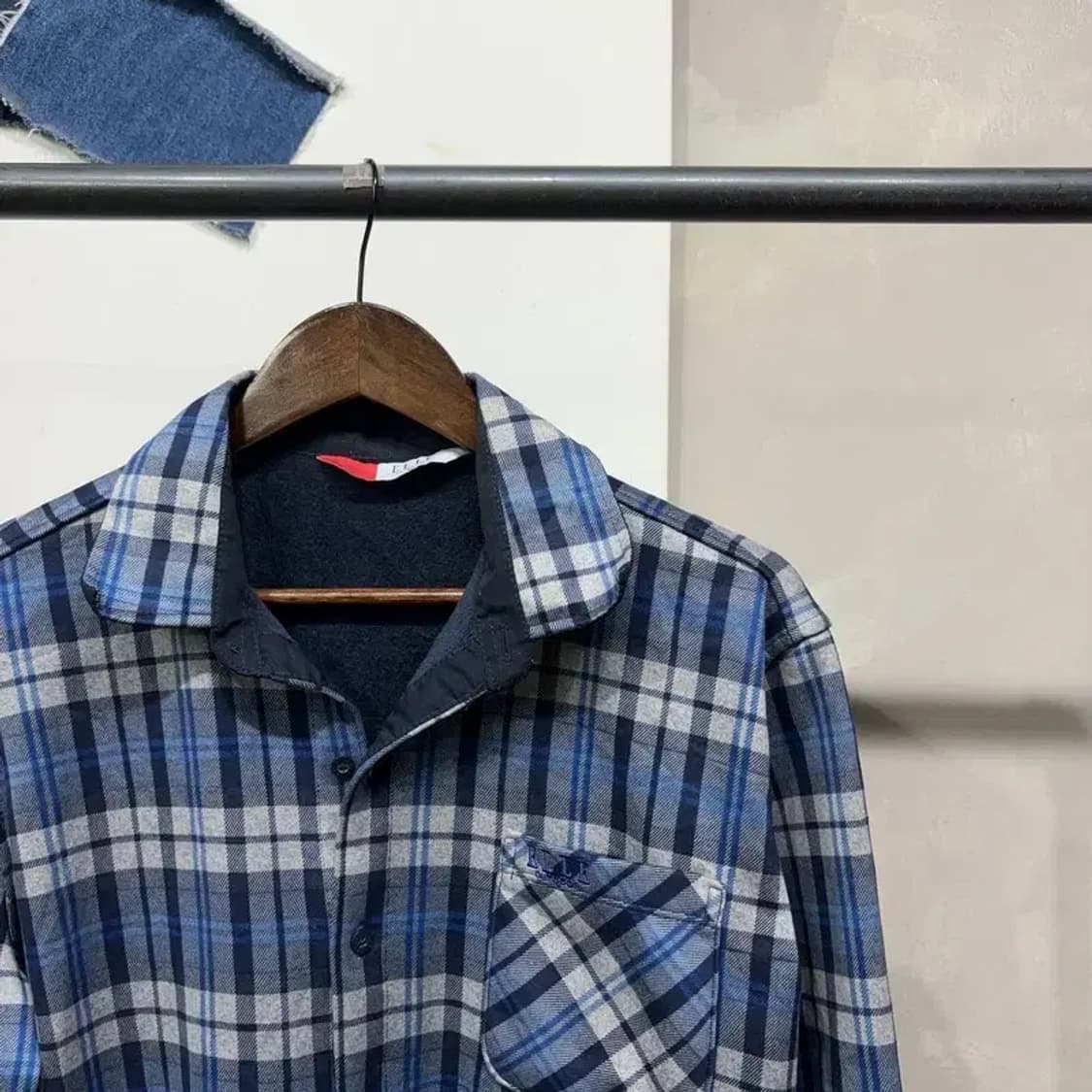 (95) 엘르 아웃도어 기모 체크셔츠 남방 상품이미지3