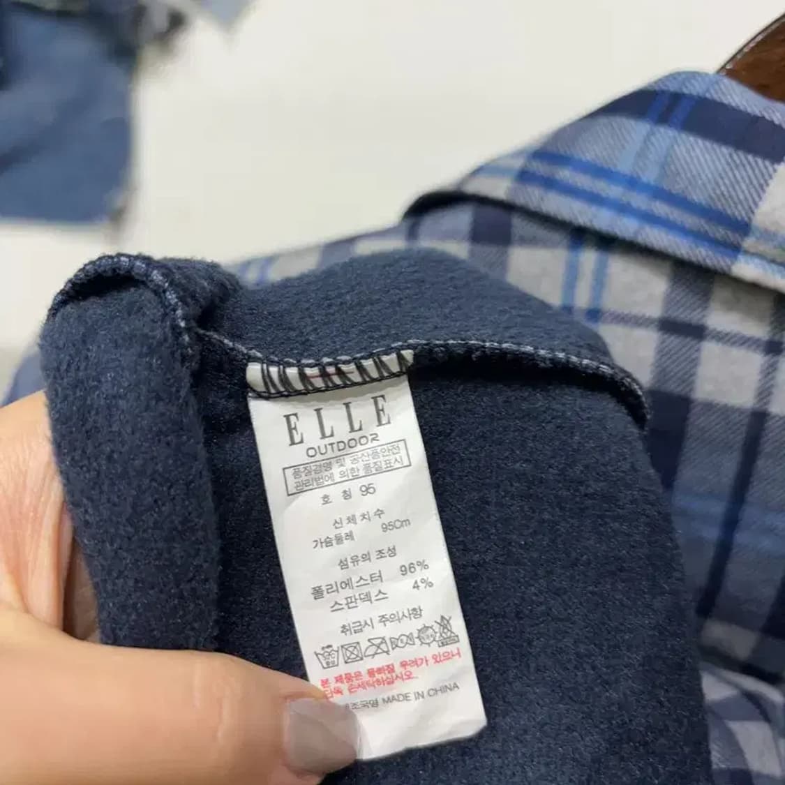 (95) 엘르 아웃도어 기모 체크셔츠 남방 상품이미지5