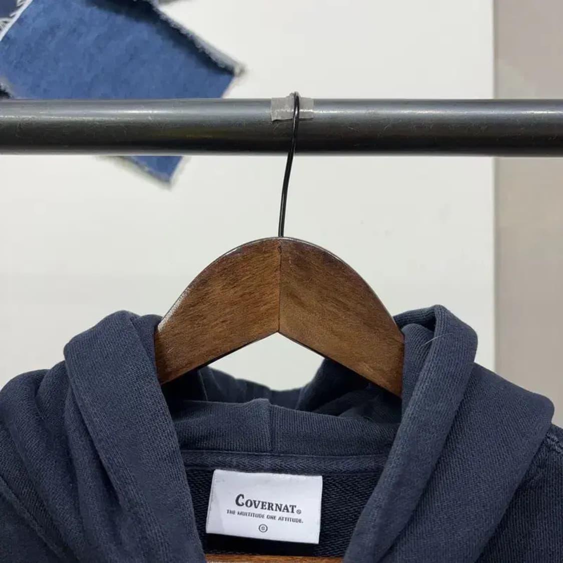 (95) 커버낫 여성 캐주얼 스트릿 네이비 후드티 상품이미지2