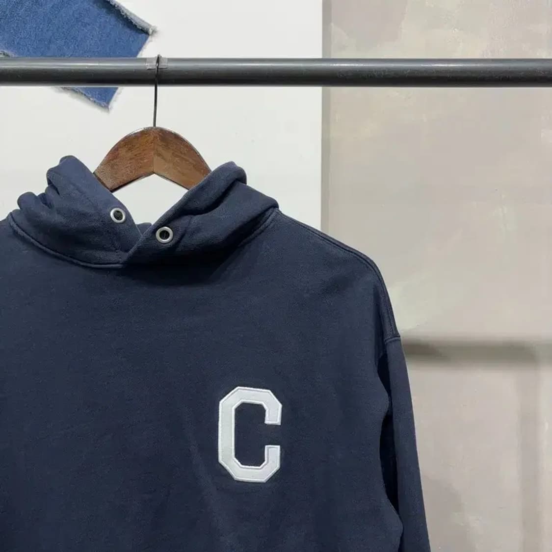 (95) 커버낫 여성 캐주얼 스트릿 네이비 후드티 상품이미지3
