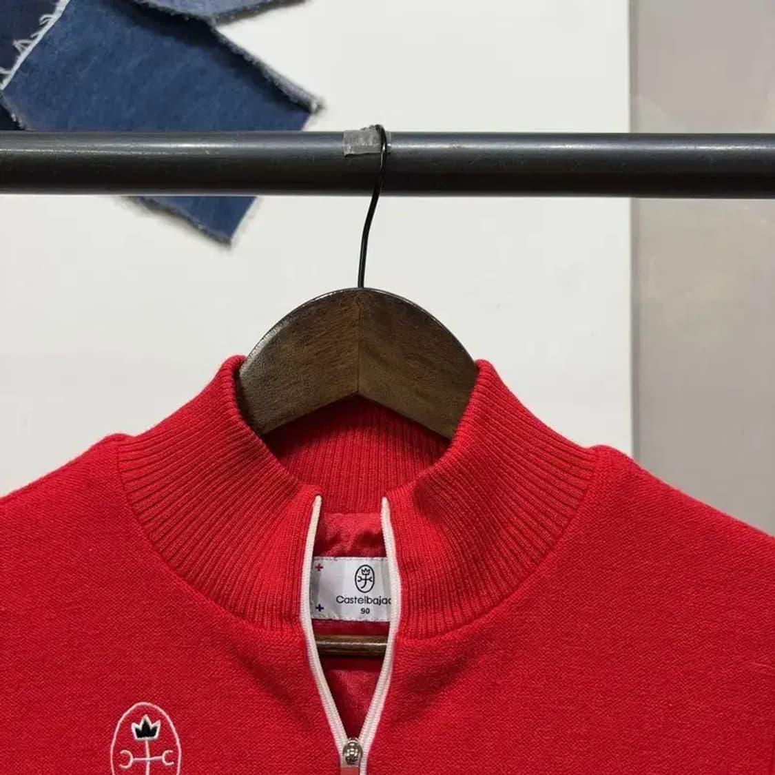 (90) 까스텔바작 여성 골프 방풍 니트집업 자켓 상품이미지2