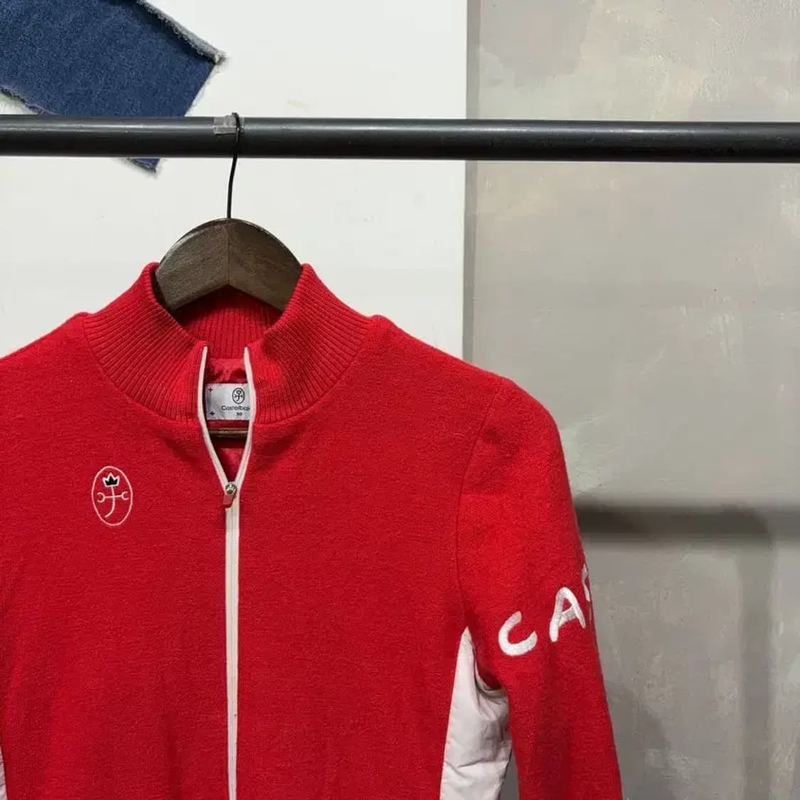 (90) 까스텔바작 여성 골프 방풍 니트집업 자켓 상품이미지3