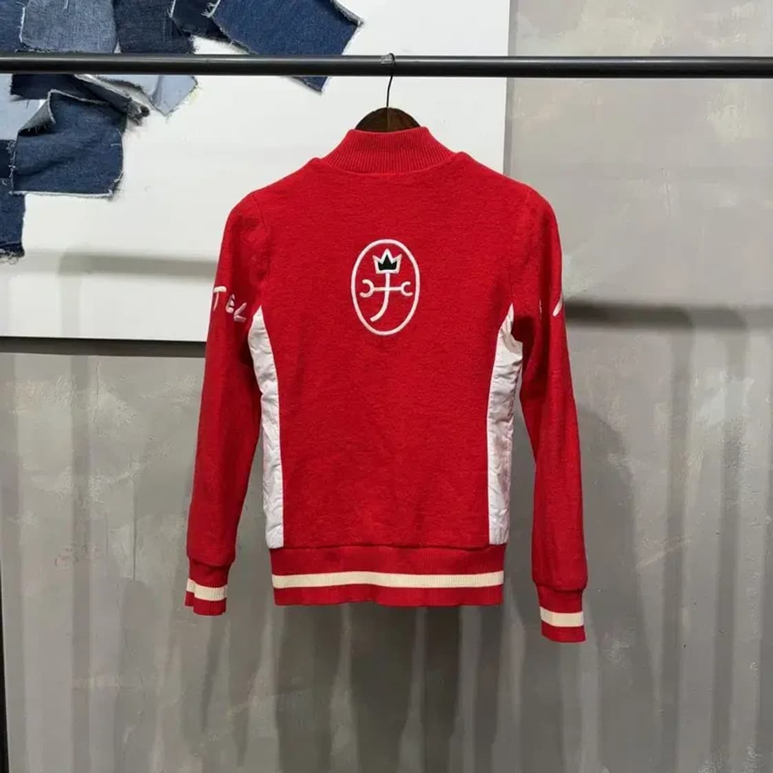 (90) 까스텔바작 여성 골프 방풍 니트집업 자켓 상품이미지4