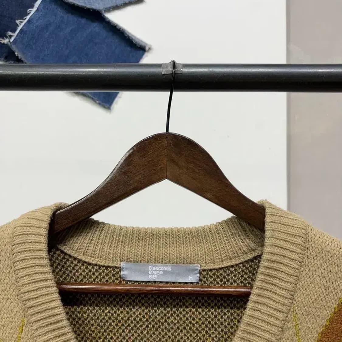 (빅사이즈) 에잇세컨즈 오버사이즈 아가일 가디건 상품이미지2