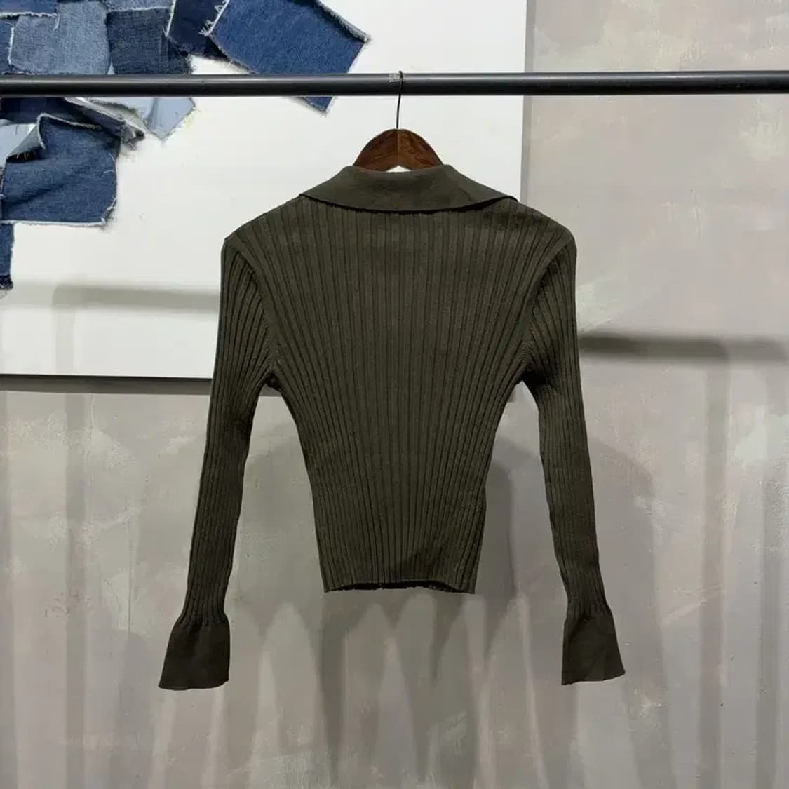 (90) 리스트 LIST 여성 골지 니트 가디건 상품이미지4