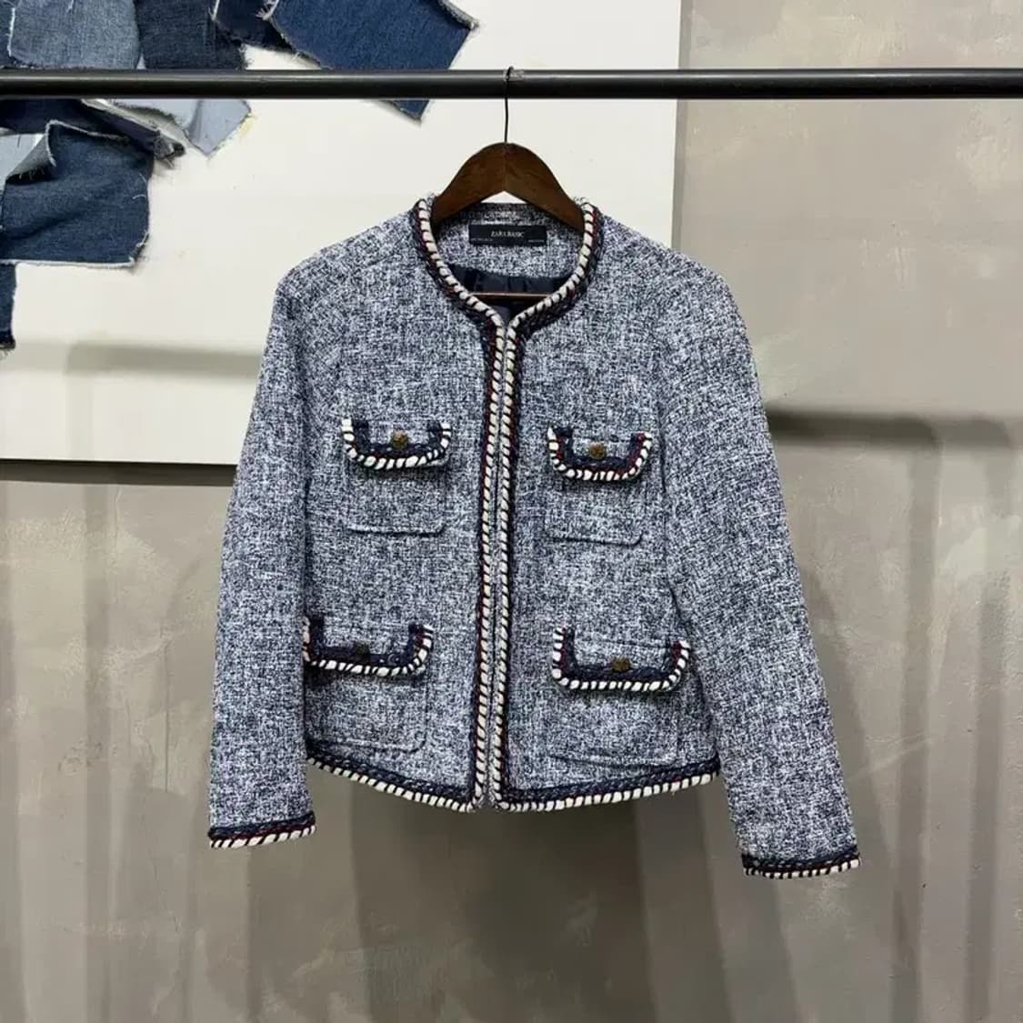 (95) 자라 ZARA 여성 캐주얼 트위드 자켓 상품이미지1