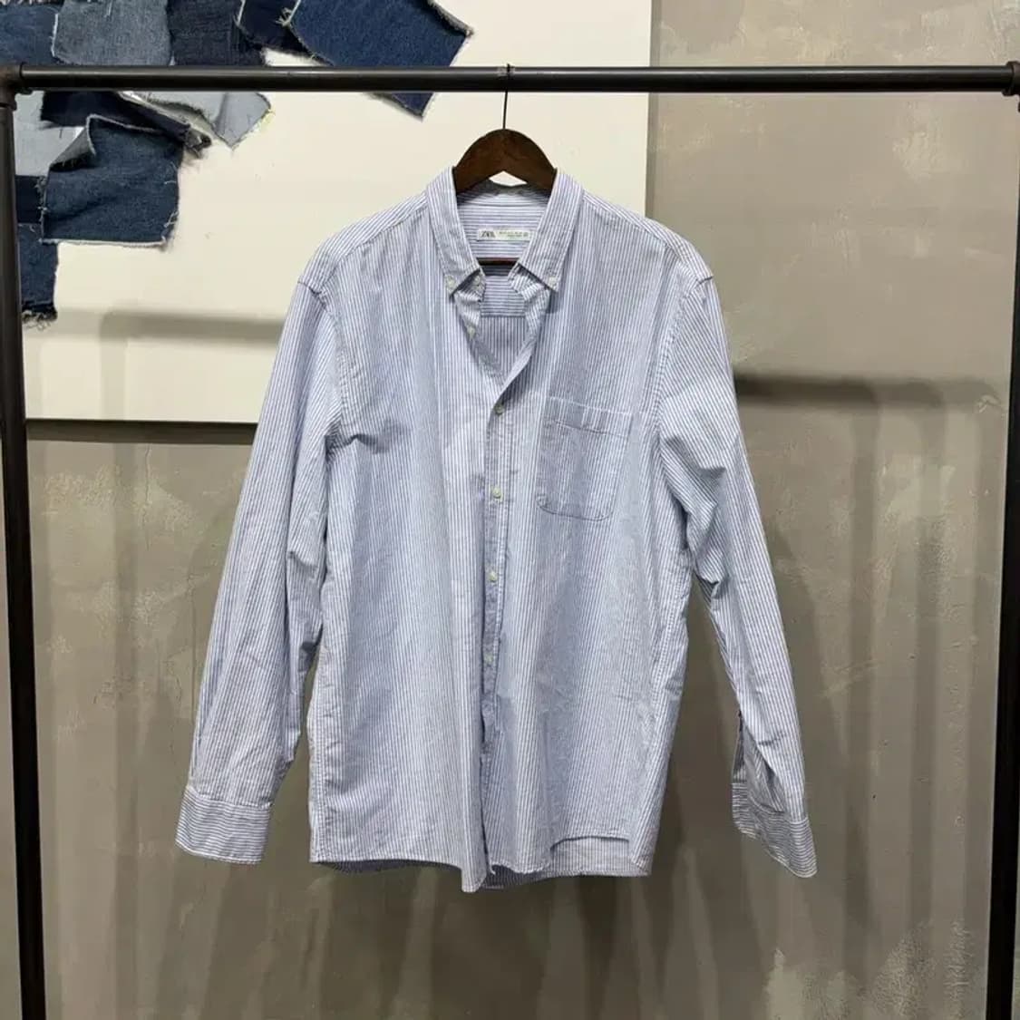 (110) 자라 ZARA 캐주얼 스트라이프 남방 셔츠 상품이미지1