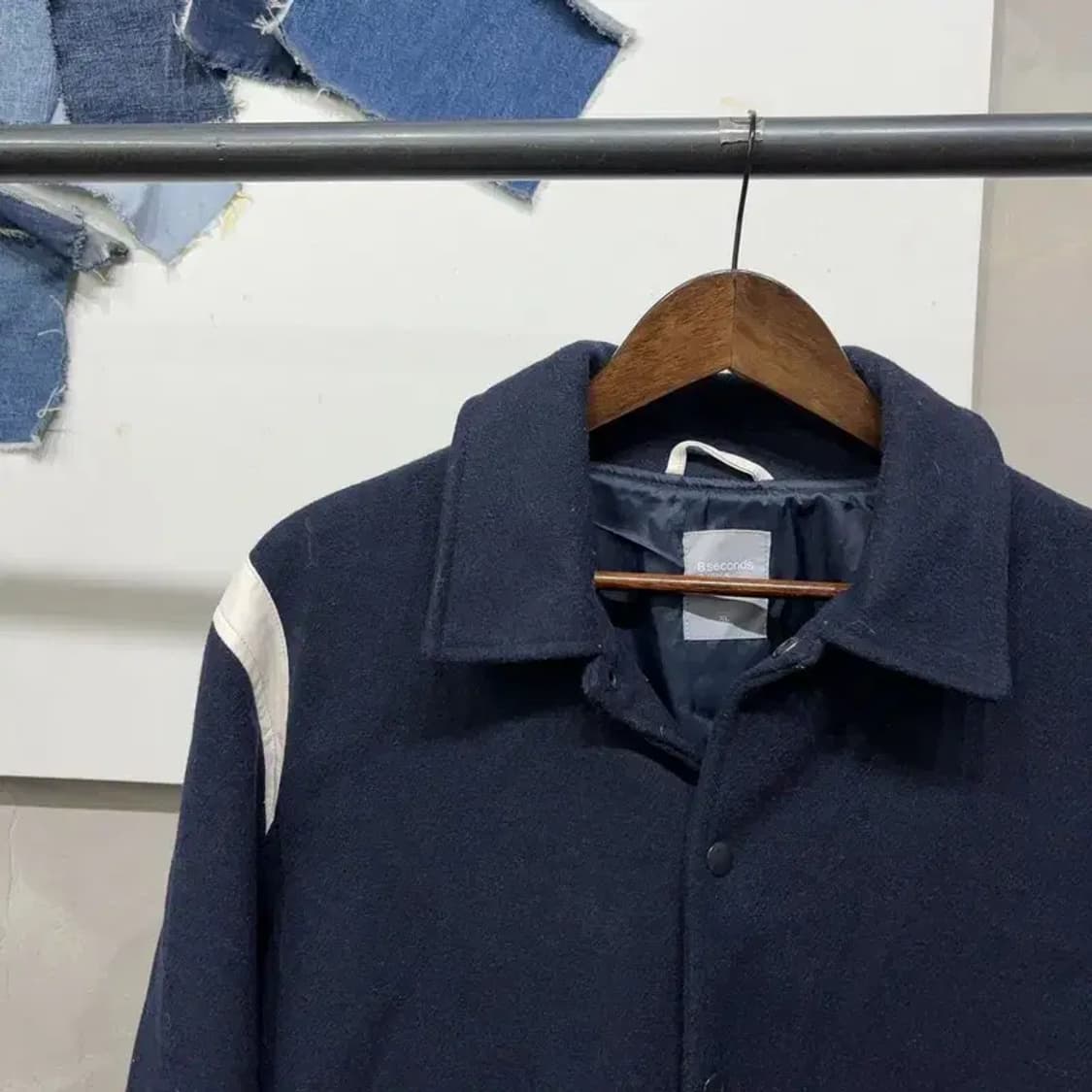 (105) 에잇세컨즈 스트릿 모직 바시티 야구잠바 자켓 상품이미지3