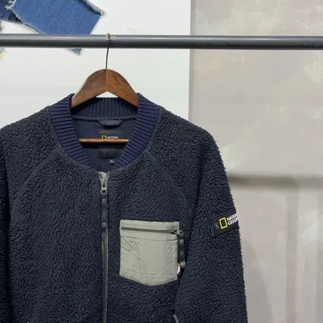 (105) 내셔널지오그래픽 캐주얼 양털 뽀글이 와펜 자켓 상품이미지3