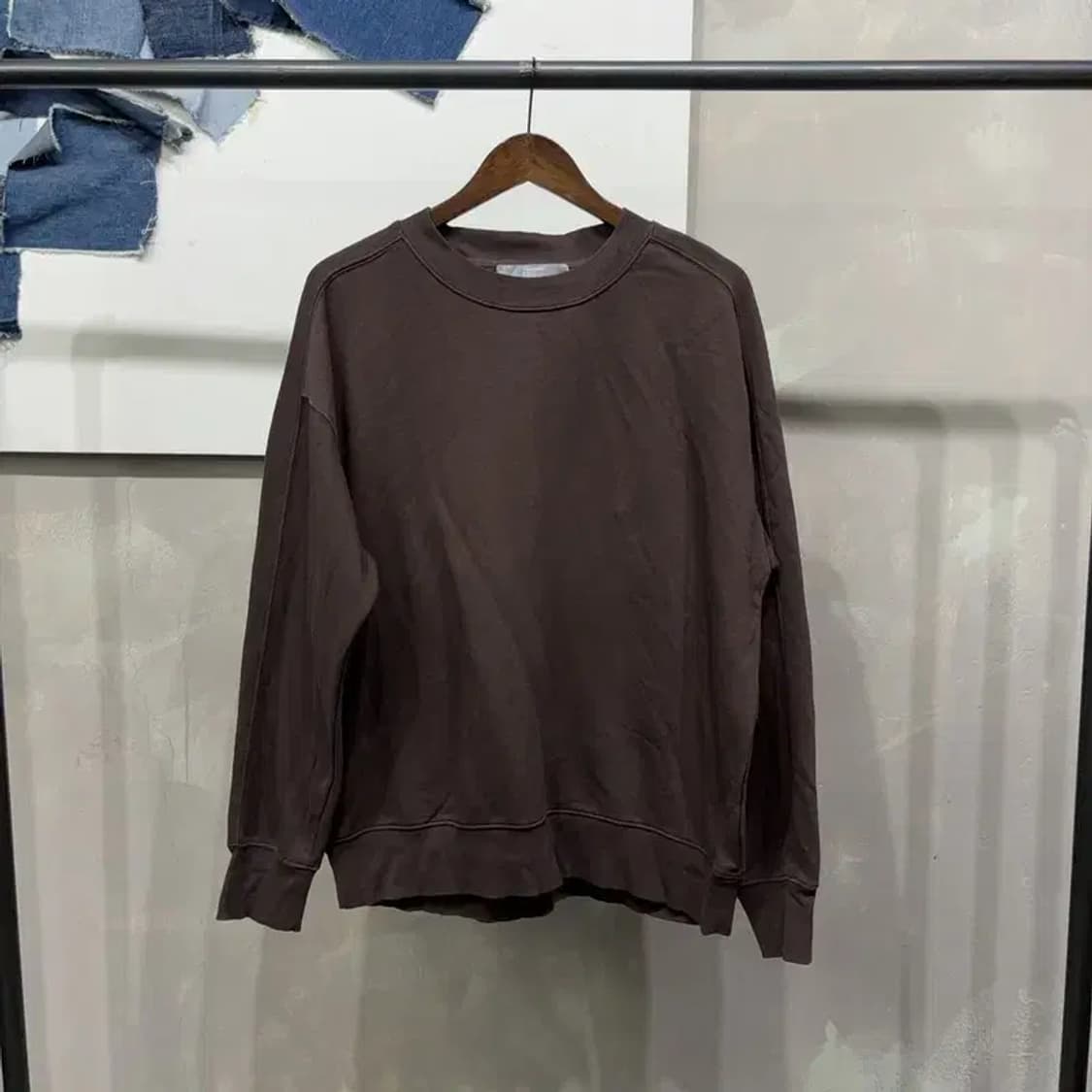 (100) 에잇세컨즈 캐주얼 무지 맨투맨 긴팔티 상품이미지1