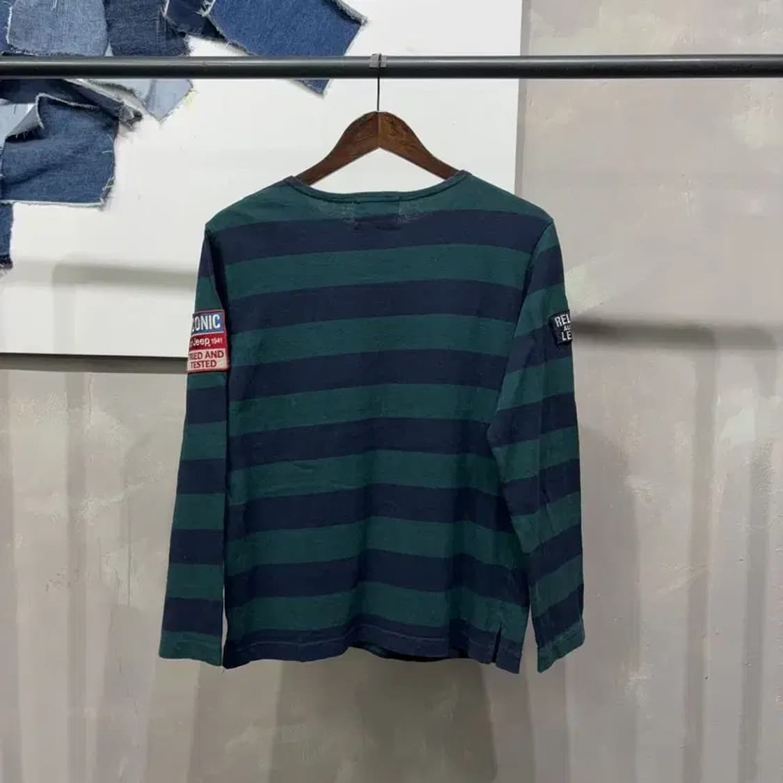 (90) 지프 캐주얼 스트릿 럭비 스트라이프 긴팔티 상품이미지4