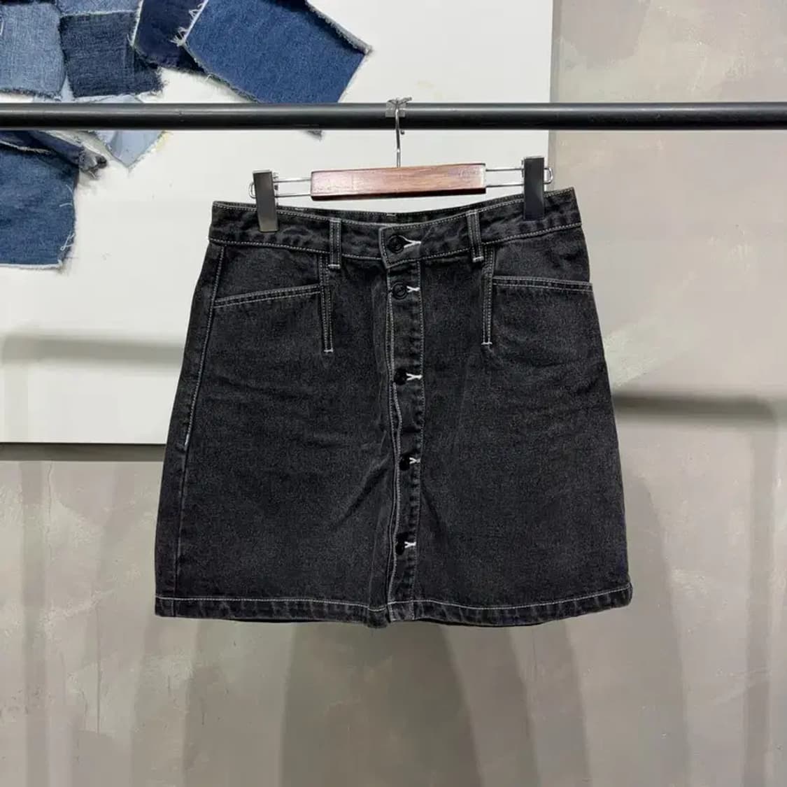 (28인치) 에잇세컨즈 여성 흑청치마 스커트 상품이미지1