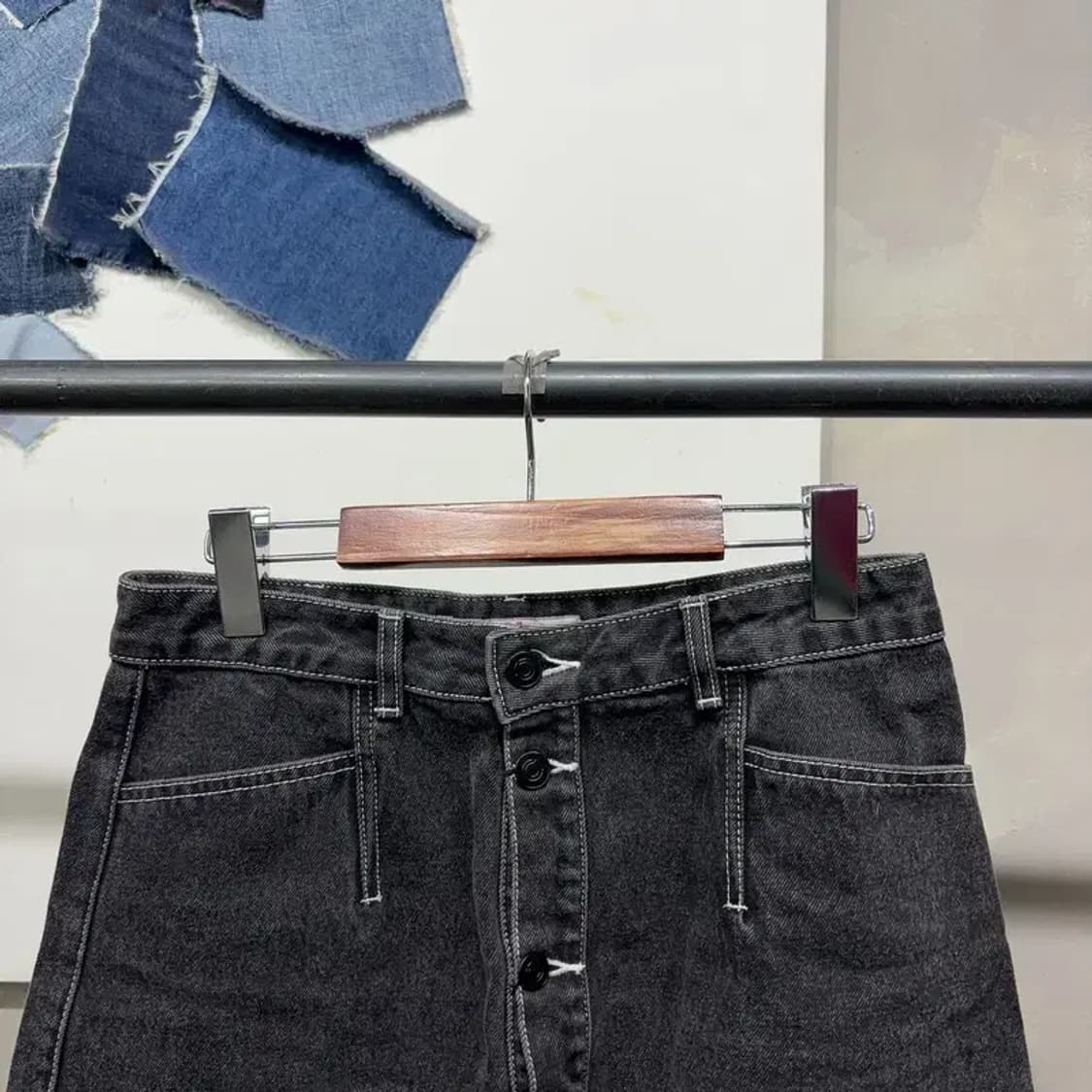 (28인치) 에잇세컨즈 여성 흑청치마 스커트 상품이미지2