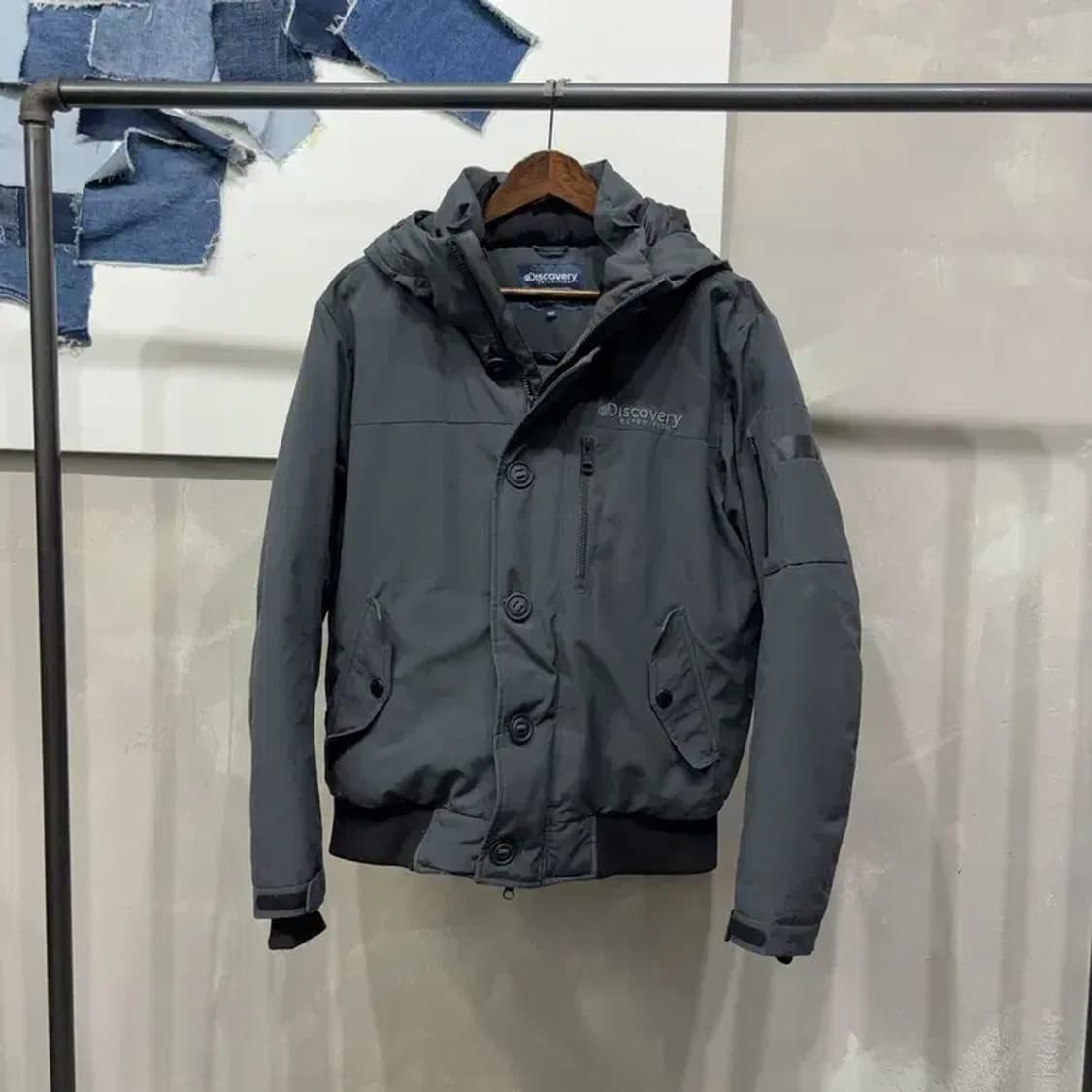 (100) 디스커버리 숏 봄버 다운자켓 패딩 상품이미지1