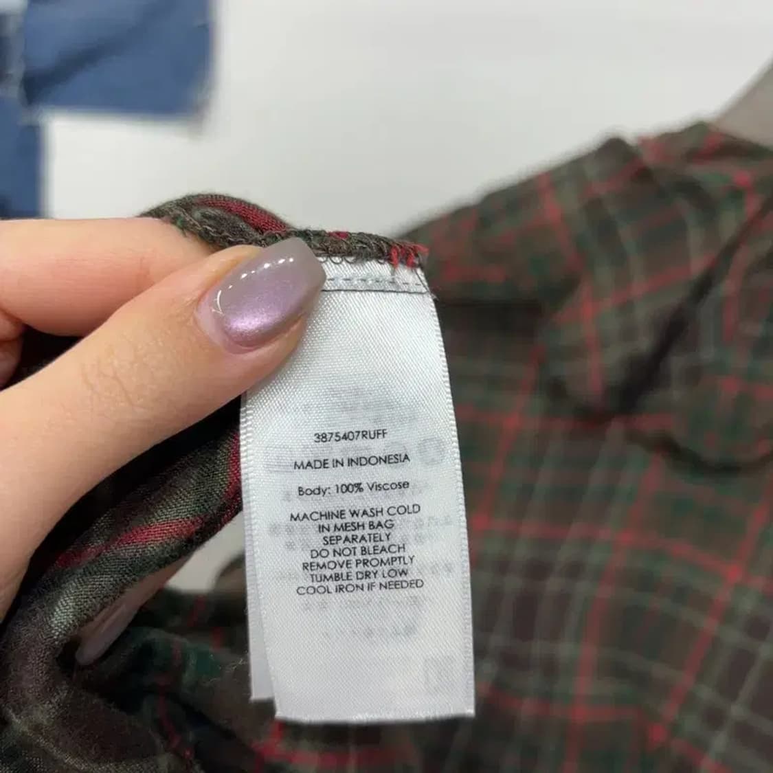 (80) 폴로 랄프로렌 여성 체크 프릴 비스코스 원피스 상품이미지6