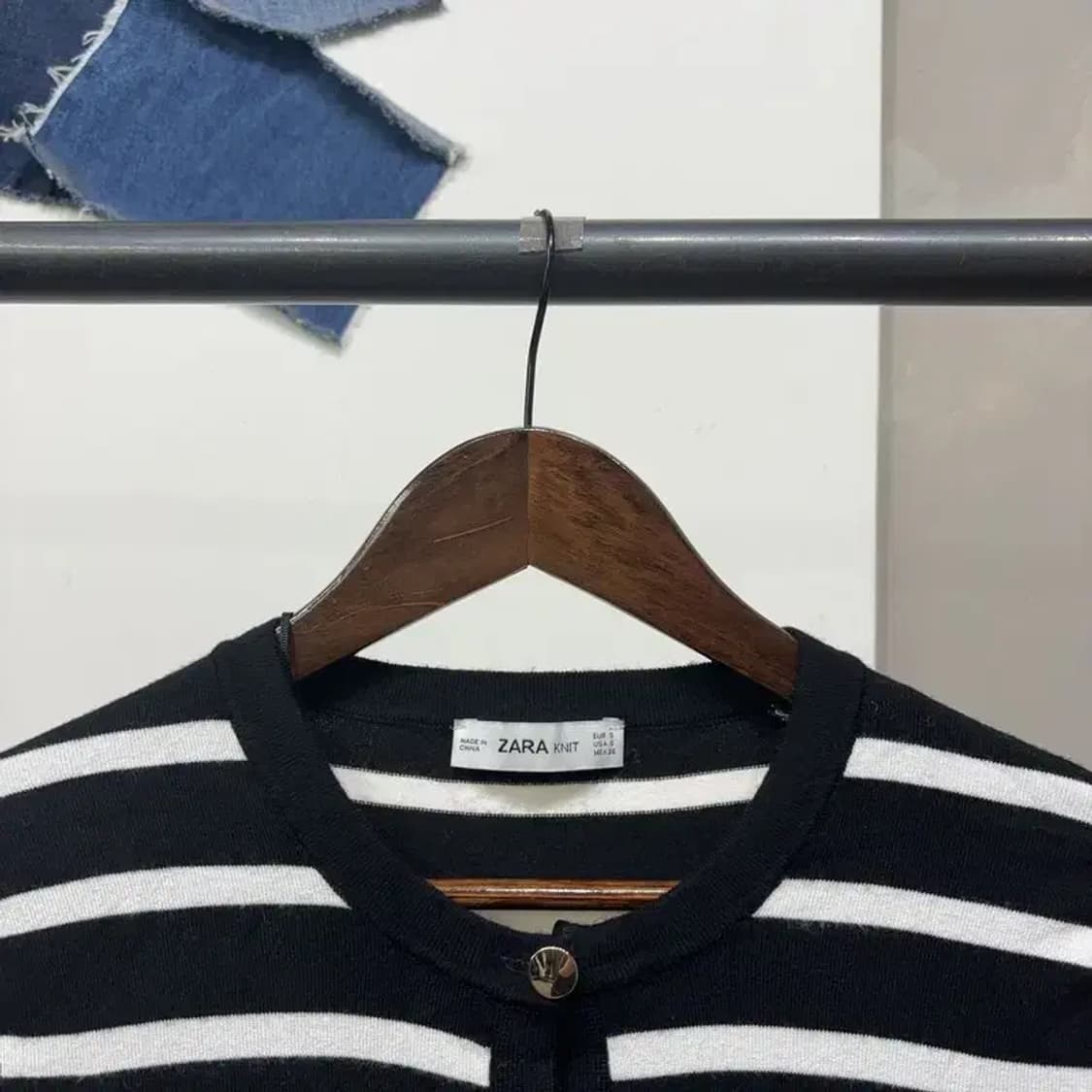 (85) 자라 ZARA 여성 스트라이프 라운드 가디건 상품이미지2