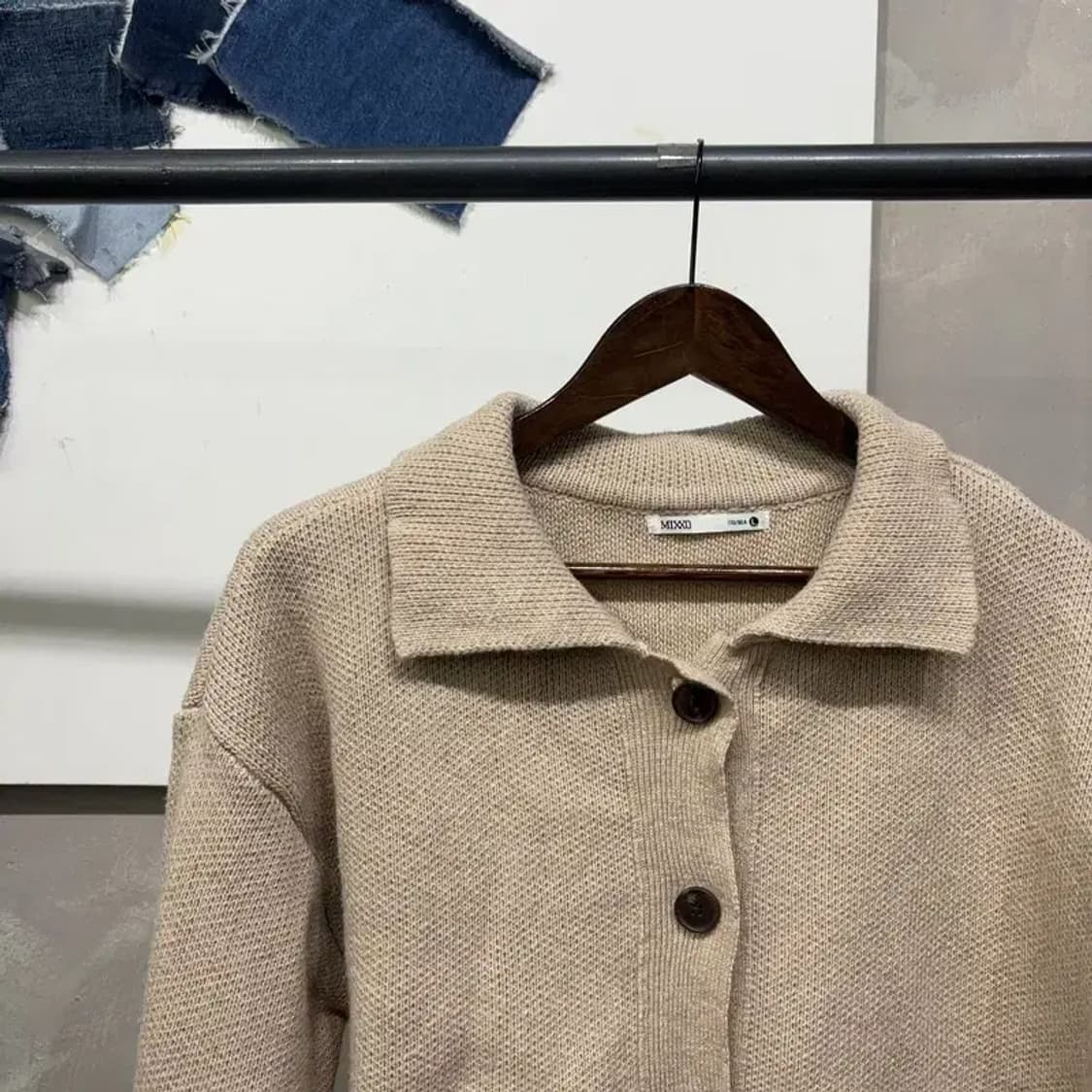 (95) 미쏘 여성 캐주얼 카라 니트 가디건 상품이미지3