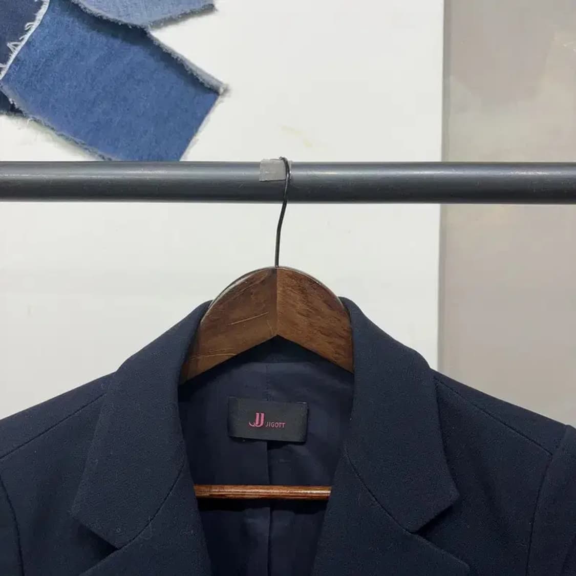 (85) 지고트 여성 원버튼 하프 블레이저 자켓 상품이미지2