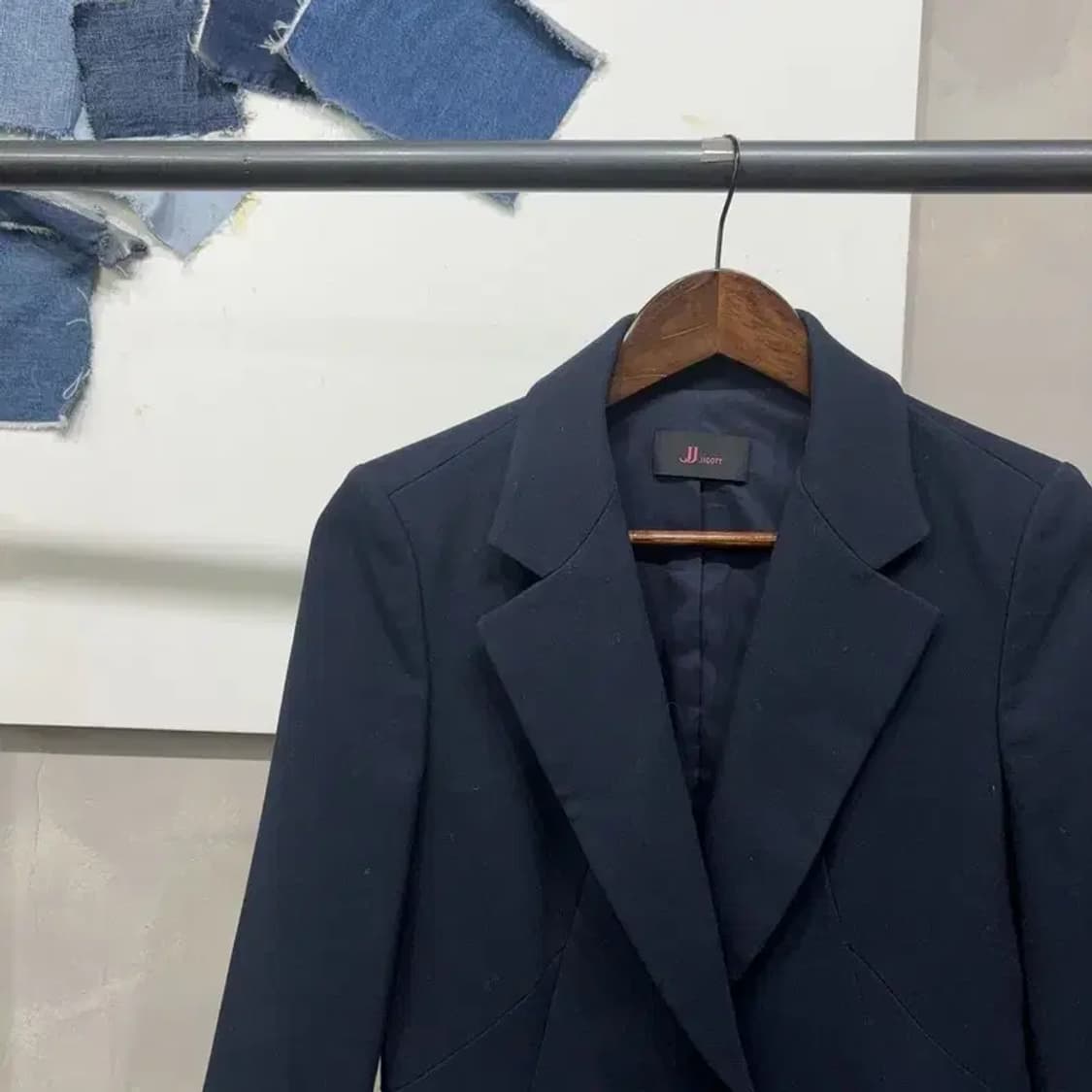 (85) 지고트 여성 원버튼 하프 블레이저 자켓 상품이미지3