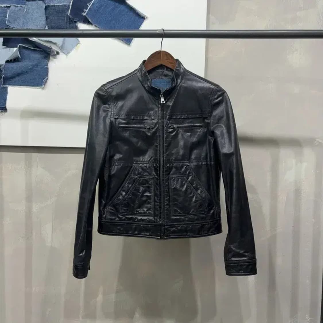 (90) REIBOUS 여성 빈티지 소가죽 싱글라이더 자켓 상품이미지1