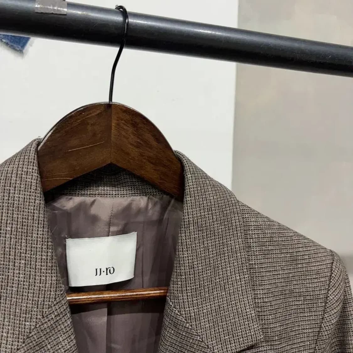 (85) 제이제이로 여성 캐주얼 더블버튼 체크 블레이저 자켓 상품이미지2