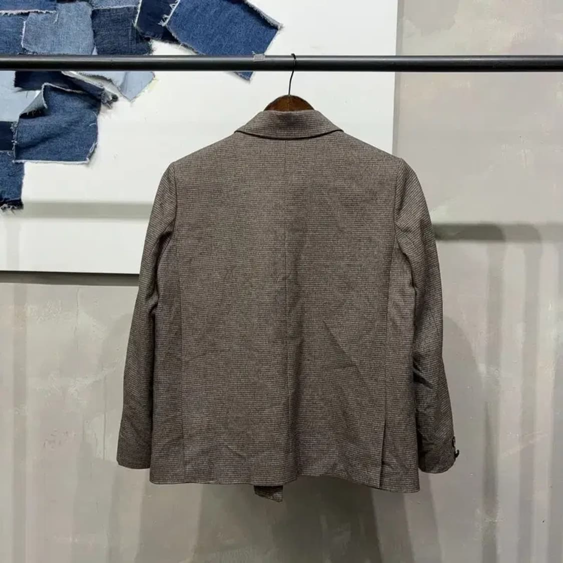 (85) 제이제이로 여성 캐주얼 더블버튼 체크 블레이저 자켓 상품이미지4