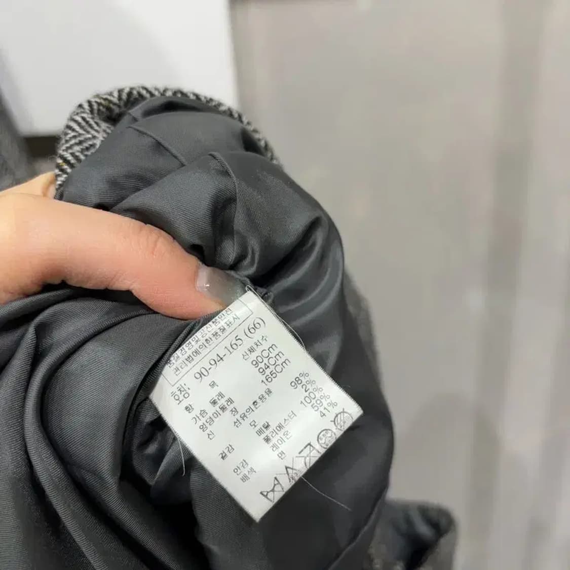 (90) 톰보이 여성 캐주얼 체크 울 트렌치 코트 상품이미지5