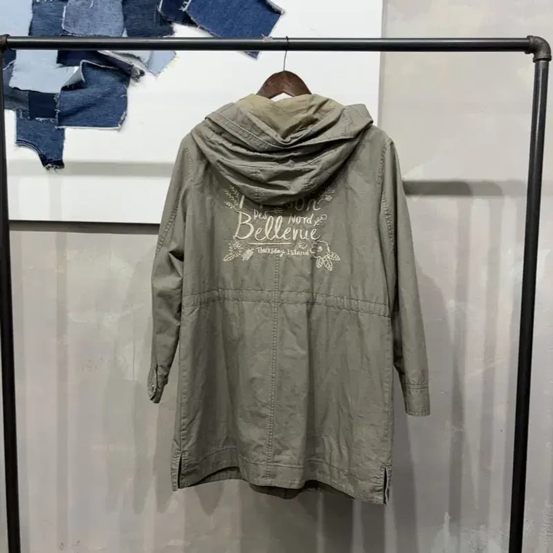 (90) 써스데이아일랜드 여성 캐주얼 후드 롱 야상 자켓 상품이미지4