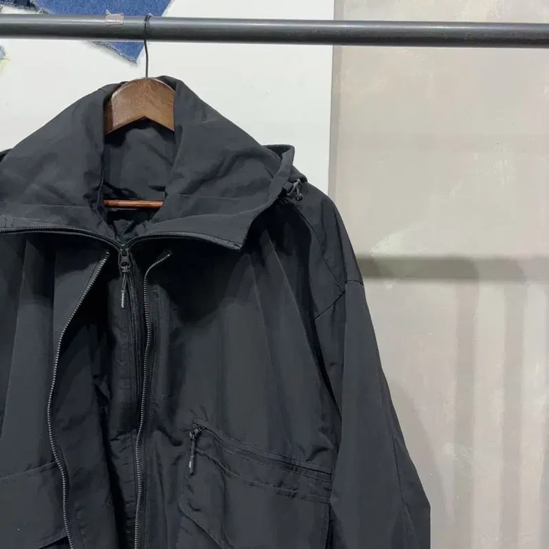 (100) 코드그라피 스트릿 더블지퍼 바람막이 야상 점퍼 상품이미지3