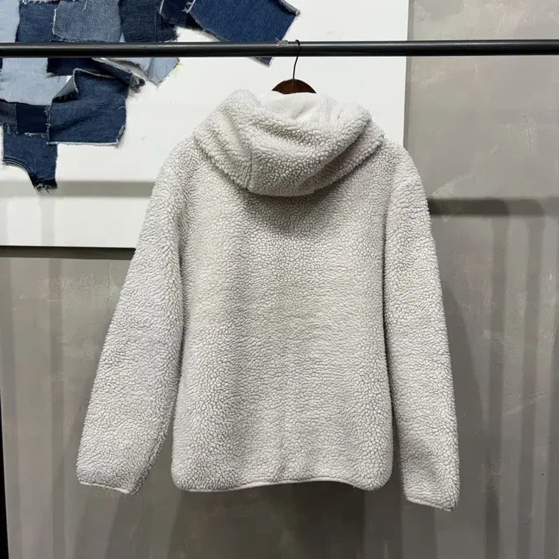 (100) 아이더 아웃도어 자수 양털 뽀글이 후리스 자켓 상품이미지4