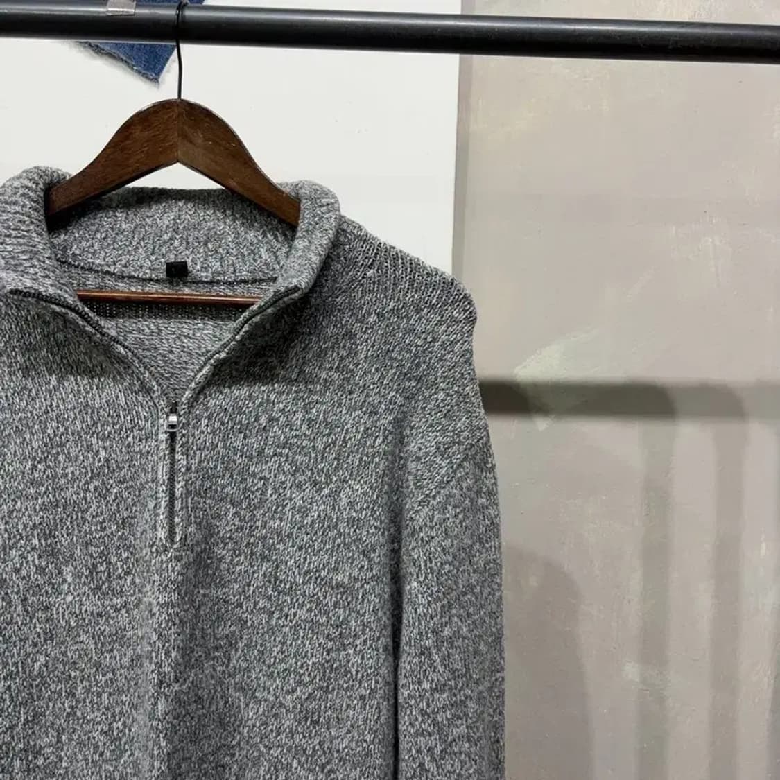 (105) 유니클로 캐주얼 반집업 니트 상품이미지3