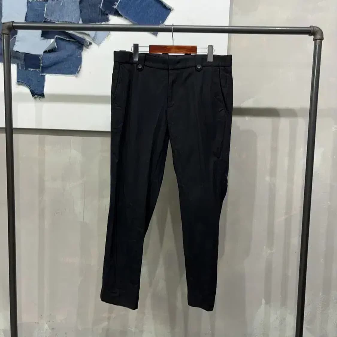 (33인치) 커스텀멜로우 캐주얼 클래식 모직 슬랙스 바지 상품이미지1