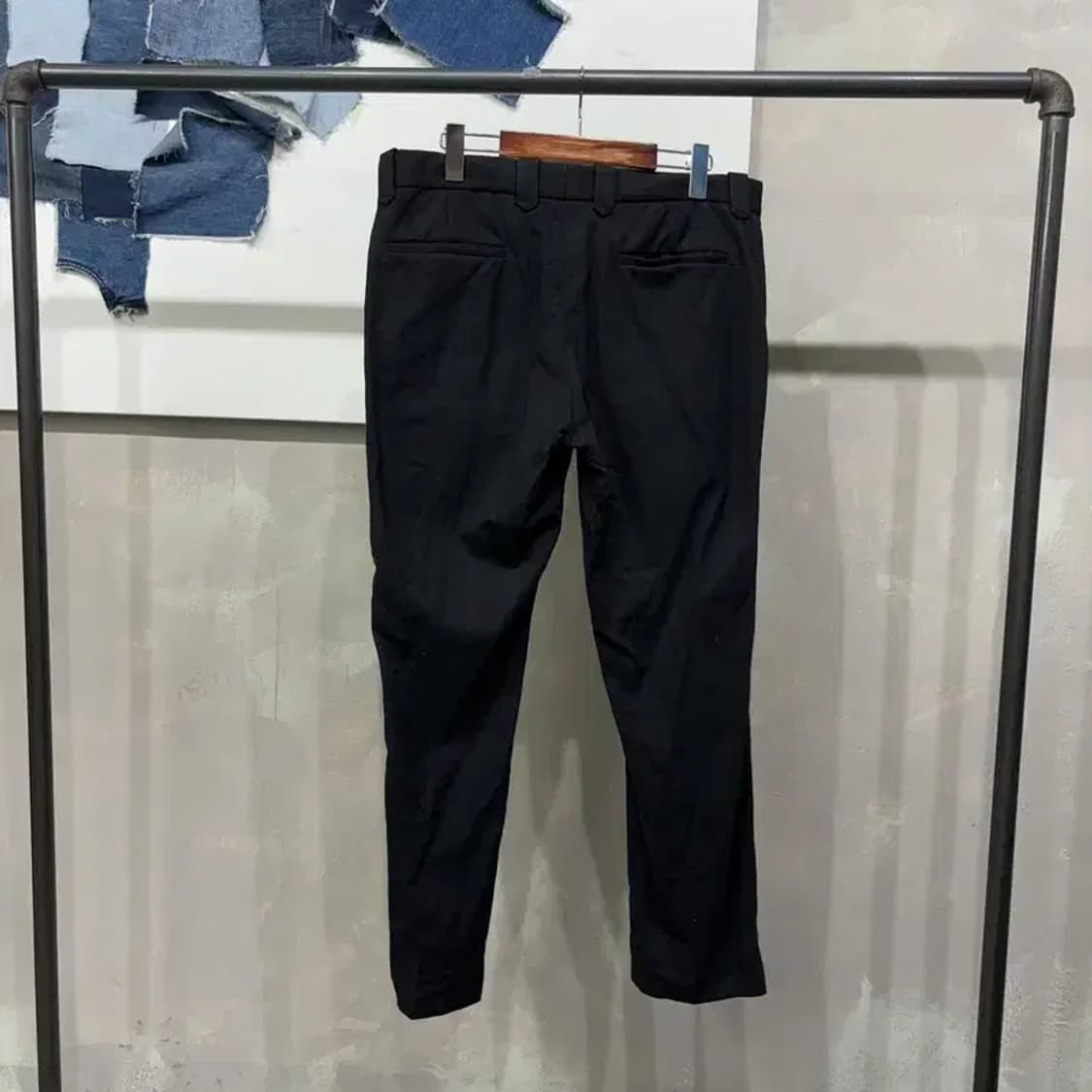 (33인치) 커스텀멜로우 캐주얼 클래식 모직 슬랙스 바지 상품이미지3