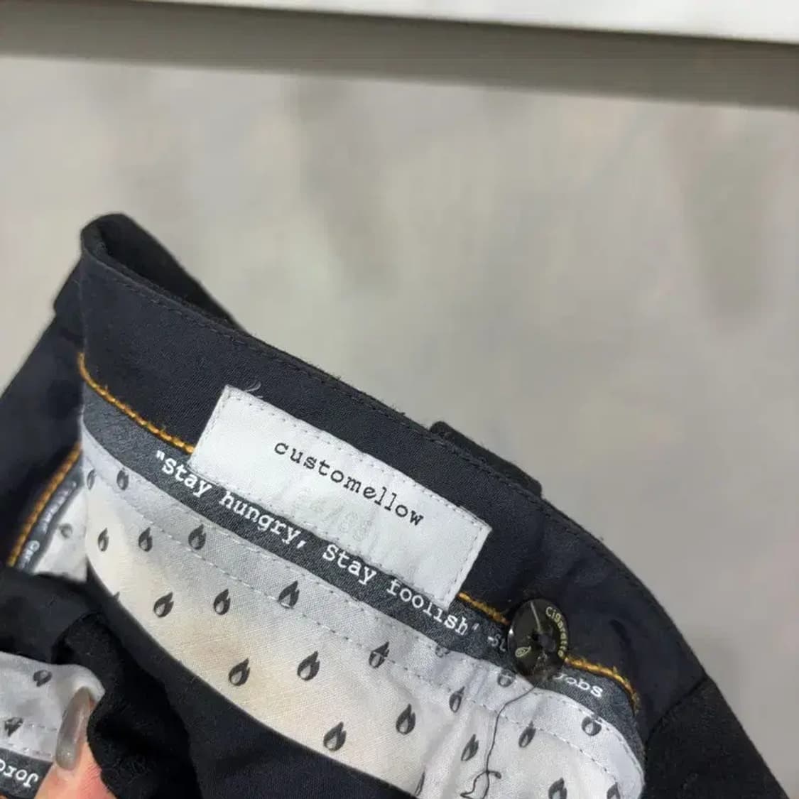 (33인치) 커스텀멜로우 캐주얼 클래식 모직 슬랙스 바지 상품이미지5