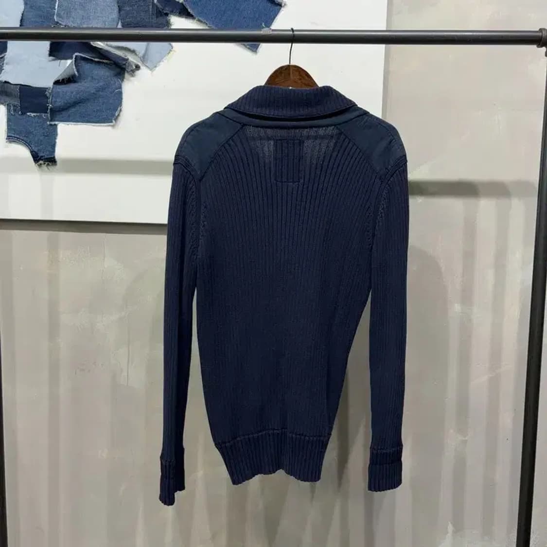 (105) 게스 캐주얼 클래식 숄카라 네이비 가디건 상품이미지4