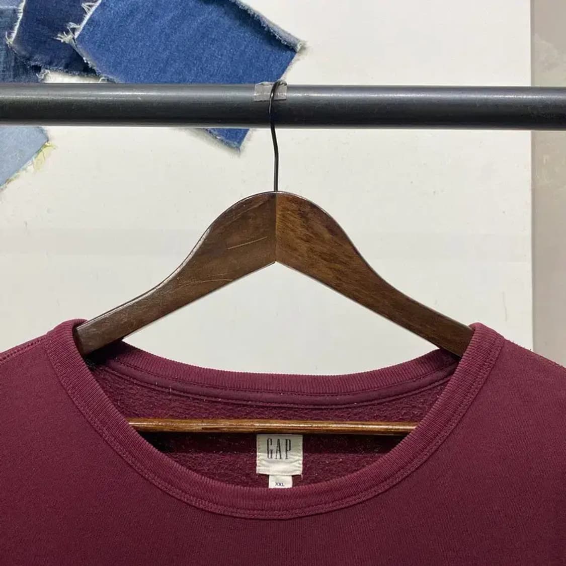 (110) GAP 갭 캐주얼 빅로고 자수 기모 맨투맨 긴팔 티 상품이미지2