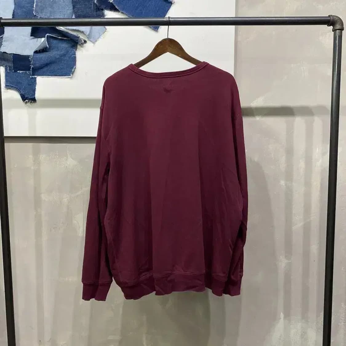 (110) GAP 갭 캐주얼 빅로고 자수 기모 맨투맨 긴팔 티 상품이미지4