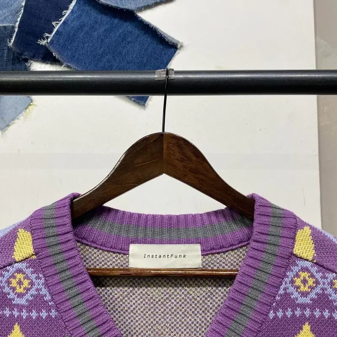 (100) 인스턴트펑크 자카드 에스닉 니트 조끼 상품이미지2