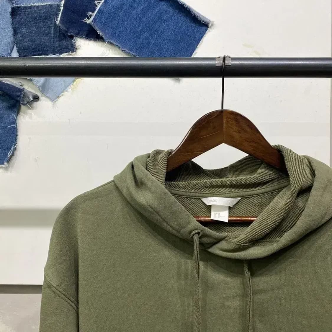 (95) H.M 흐앤므 캐주얼 베이직 무지 후드티 상품이미지3