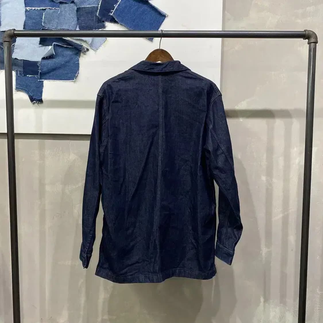 (105) 유니클로 캐주얼 스트릿 데님 청 하프 자켓 상품이미지4
