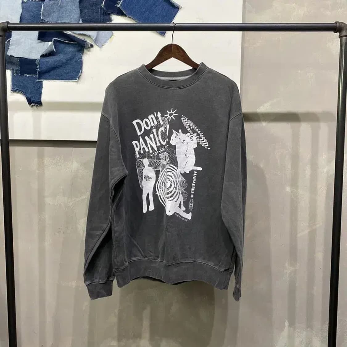 (105) 마하그리드 스트릿 피그먼트 프린팅 맨투맨 상품이미지1