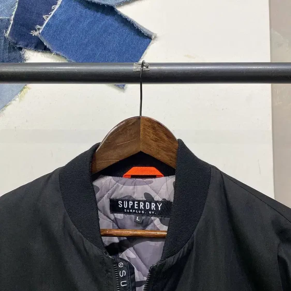 (100) 슈퍼드라이 빈티지 캐주얼 항공 자켓 마원 블루종 상품이미지2