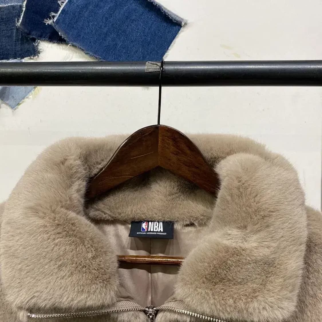 (90) NBA 여성 뉴욕 퍼 크롭 자켓 점퍼 상품이미지2