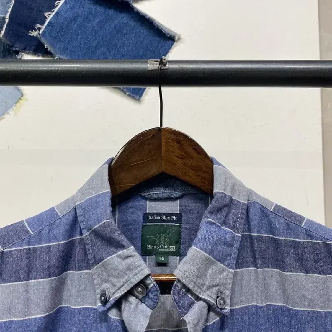 (95) 헨리코튼 캐주얼 스트라이프 셔츠 남방 상품이미지2