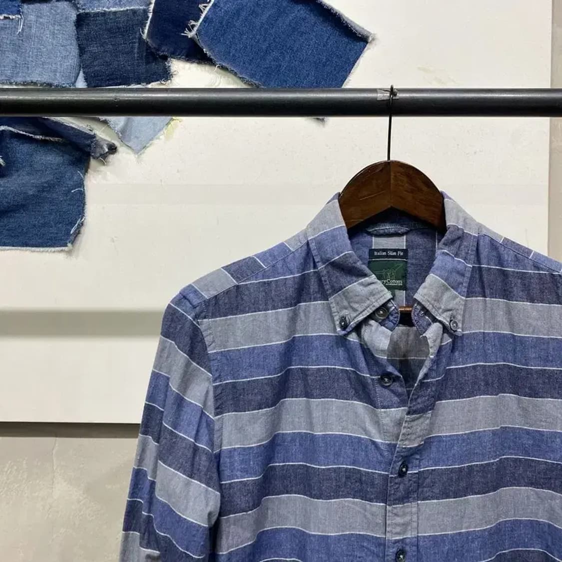 (95) 헨리코튼 캐주얼 스트라이프 셔츠 남방 상품이미지3