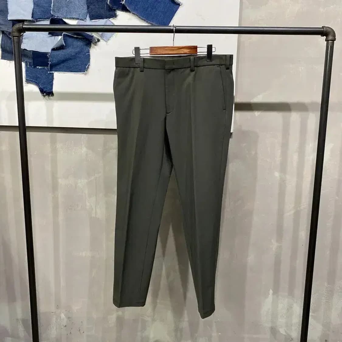 (34인치) 루이까스텔 골프 스포츠 약기모 슬랙스 바지 팬츠 상품이미지1