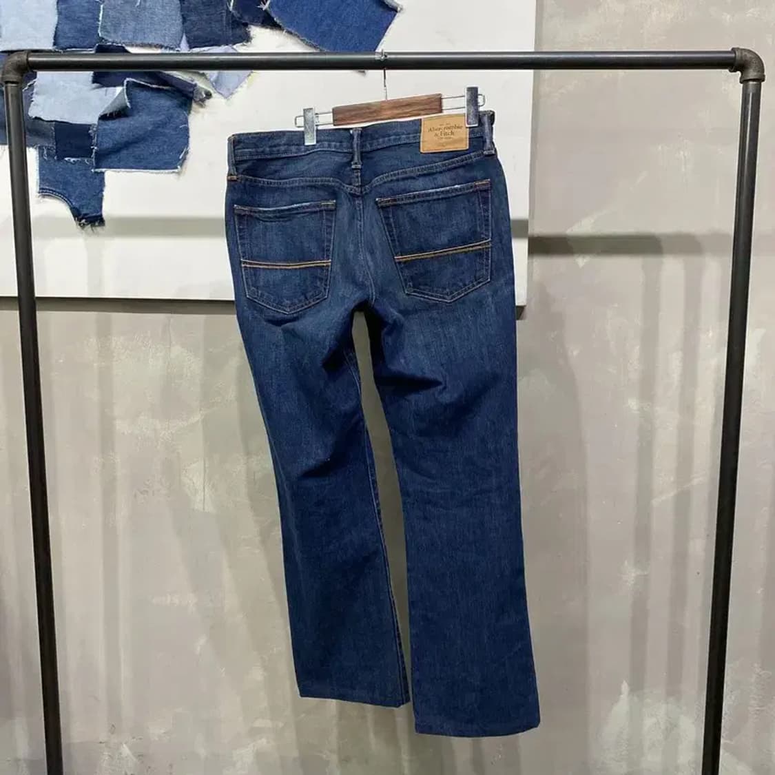 (33인치) 아베크롬비 빈티지 슬림 부츠컷 진청바지 데님팬츠 상품이미지3