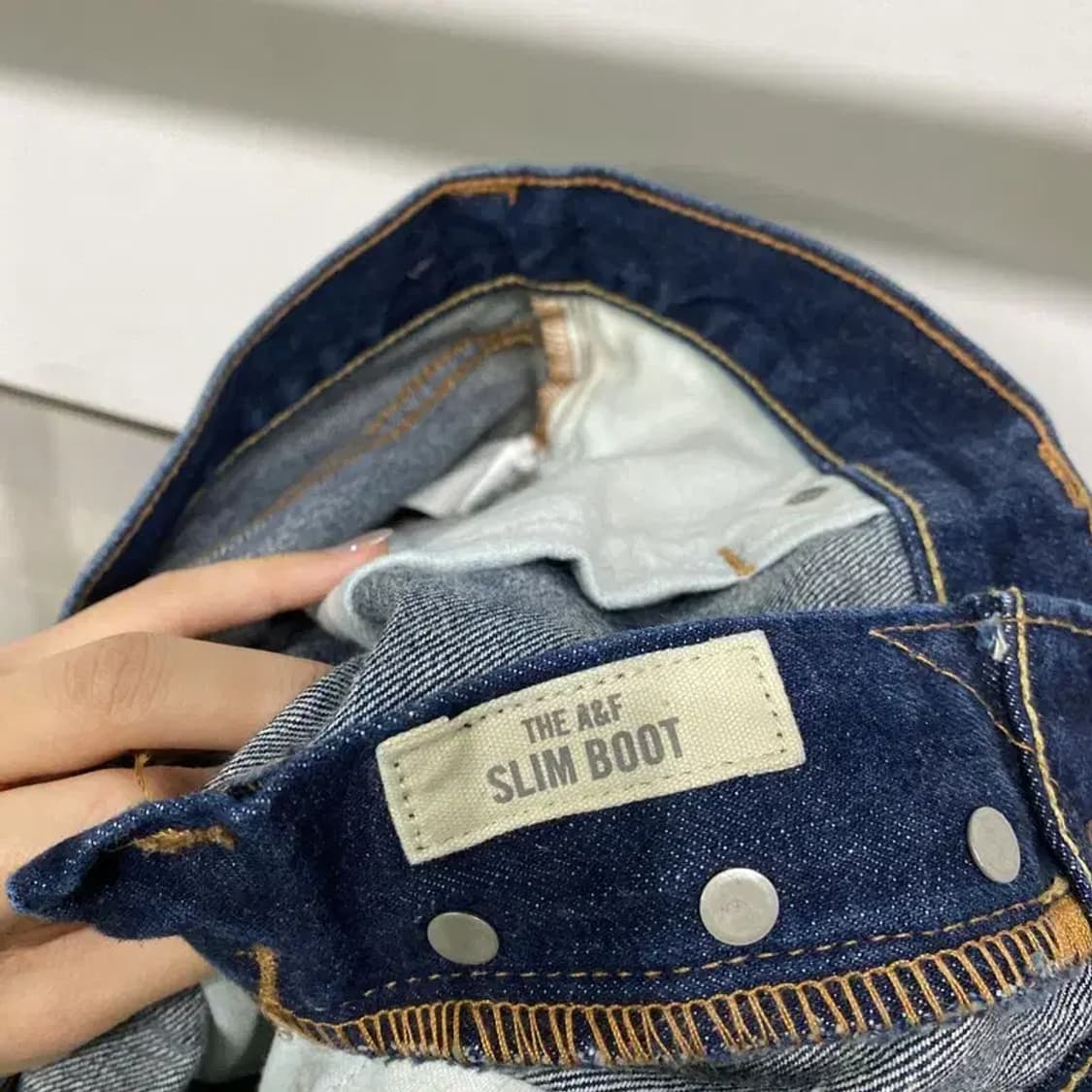 (33인치) 아베크롬비 빈티지 슬림 부츠컷 진청바지 데님팬츠 상품이미지5